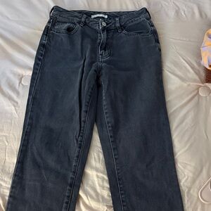 PacSun Women’s Straight Leg Jeans in Washed Black